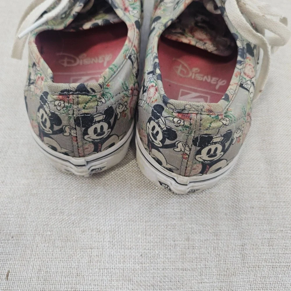 Vans x Disney Authentic Mickey Mouse Floral Canvas Skate Sneakers‎ Women 6.5